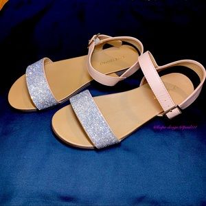 Sandals size 9 Bejeweled Rhinestone Diamond